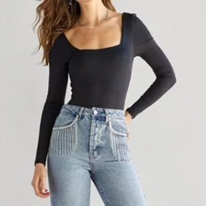Seamless Black Bodysuit